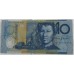 AUSTRALIA 1993 . TEN 10 DOLLAR BANKNOTES . ERROR . WET INK TRANSFER